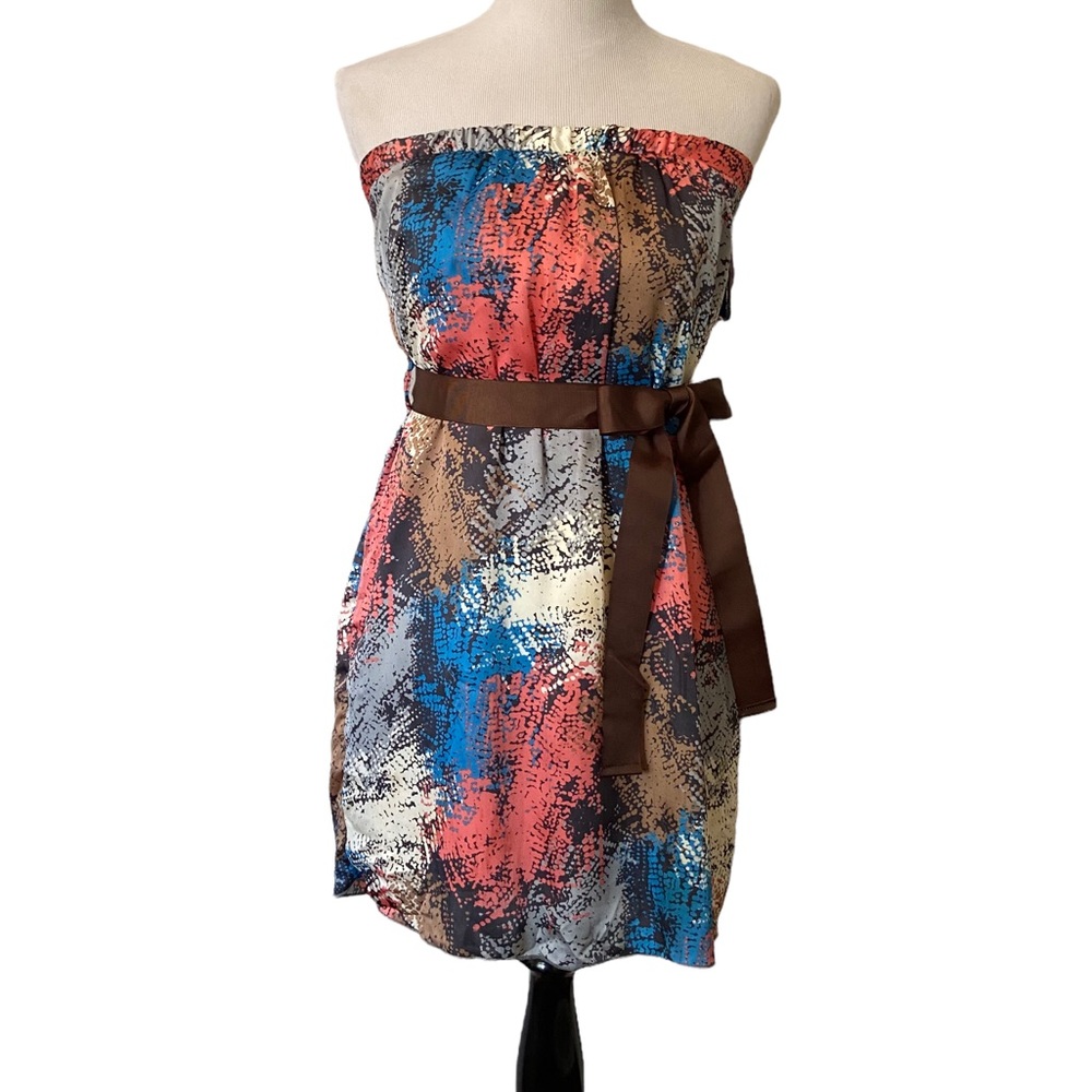Moonlight Strapless Printed Mini Dress M
